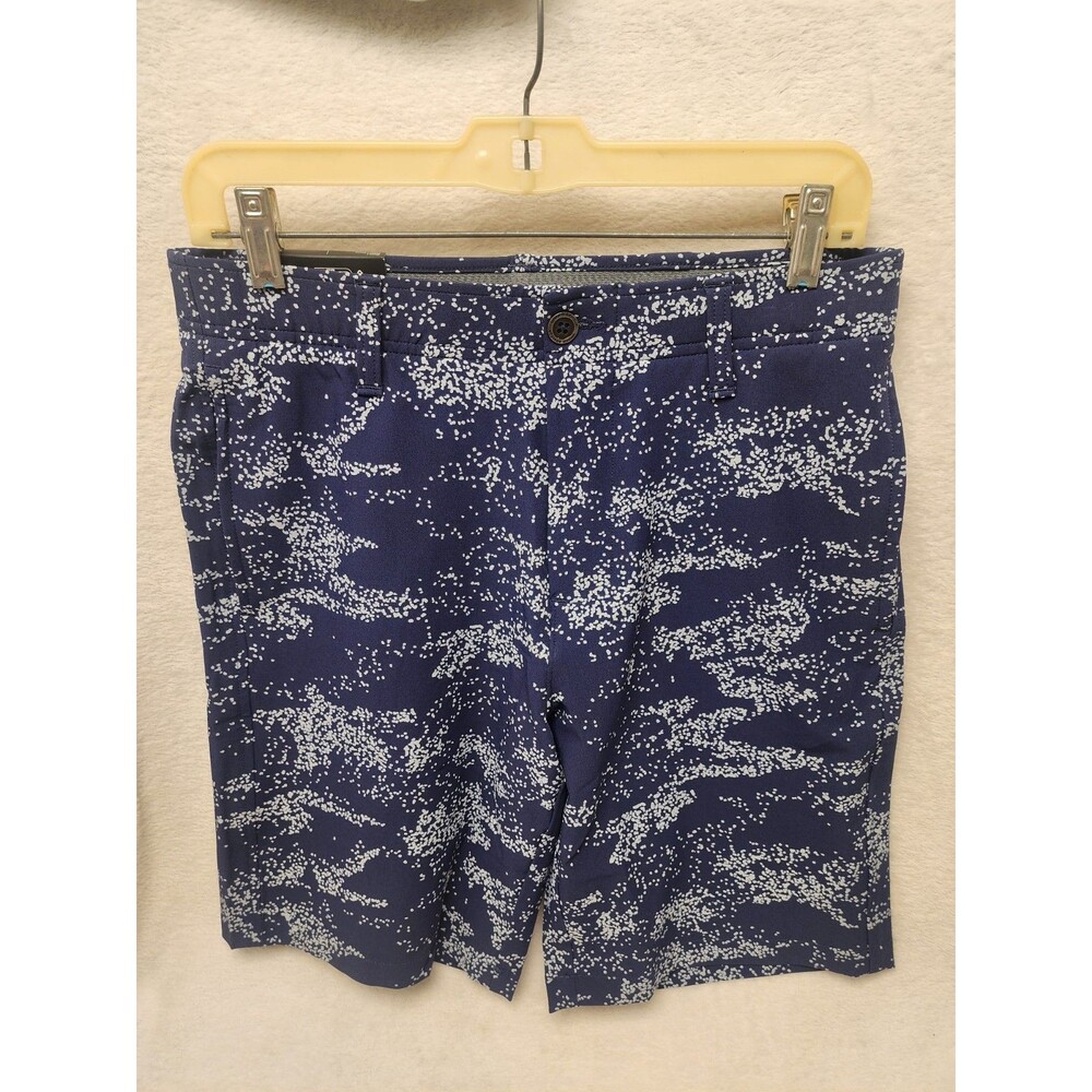 Under Armour UA Navy Blue Golf Shorts Paint Splatter Mens Size 30